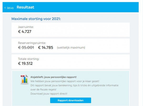 reserveringsruimte